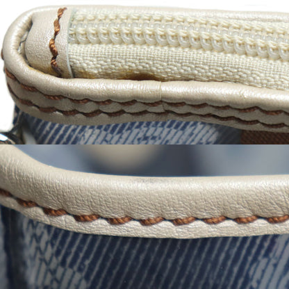 CELINE セリーヌ マカダム ビニール トート トートバッグ ブルー ブラウン レディース【中古】