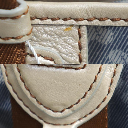 CELINE セリーヌ マカダム ビニール トート トートバッグ ブルー ブラウン レディース【中古】