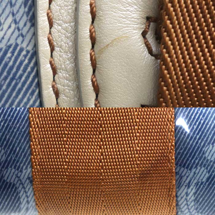 CELINE セリーヌ マカダム ビニール トート トートバッグ ブルー ブラウン レディース【中古】