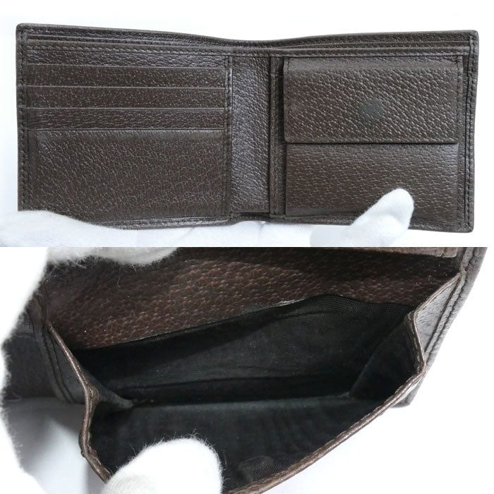 GUCCI グッチ オフィディア GG コインウォレット 二つ折り財布 ベージュ/エボニー 597609 96IWT 8745 メンズ【中古】