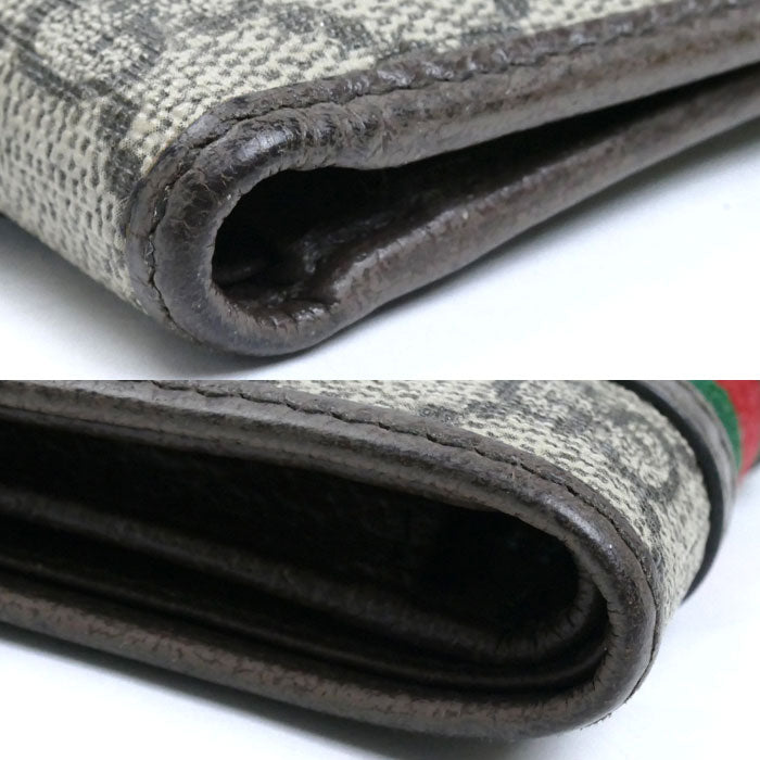 GUCCI グッチ オフィディア GG コインウォレット 二つ折り財布 ベージュ/エボニー 597609 96IWT 8745 メンズ【中古】