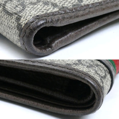 GUCCI グッチ オフィディア GG コインウォレット 二つ折り財布 ベージュ/エボニー 597609 96IWT 8745 メンズ【中古】