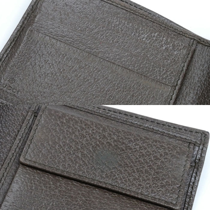 GUCCI グッチ オフィディア GG コインウォレット 二つ折り財布 ベージュ/エボニー 597609 96IWT 8745 メンズ【中古】