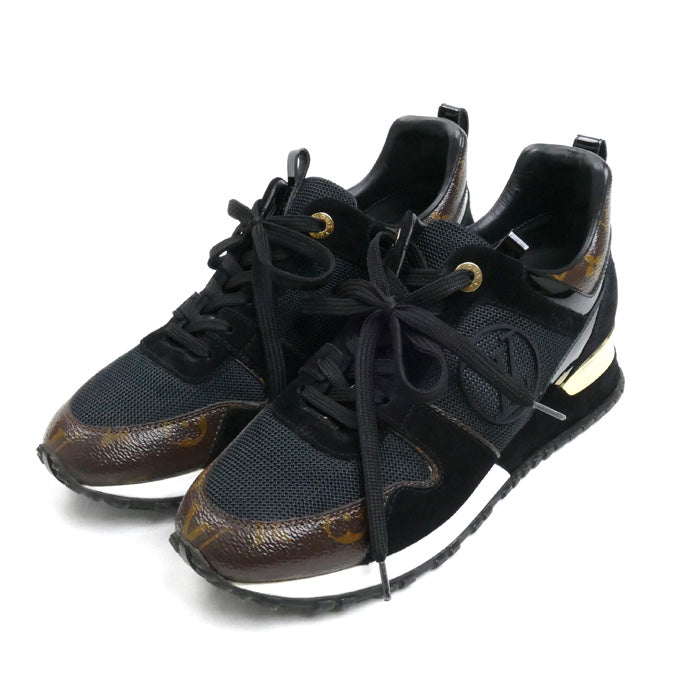 LOUIS VUITTON ルイ・ヴィトン ランアウェイライン スニーカー ブラック GO0280 
37 1/2 レディース【中古】【美品】