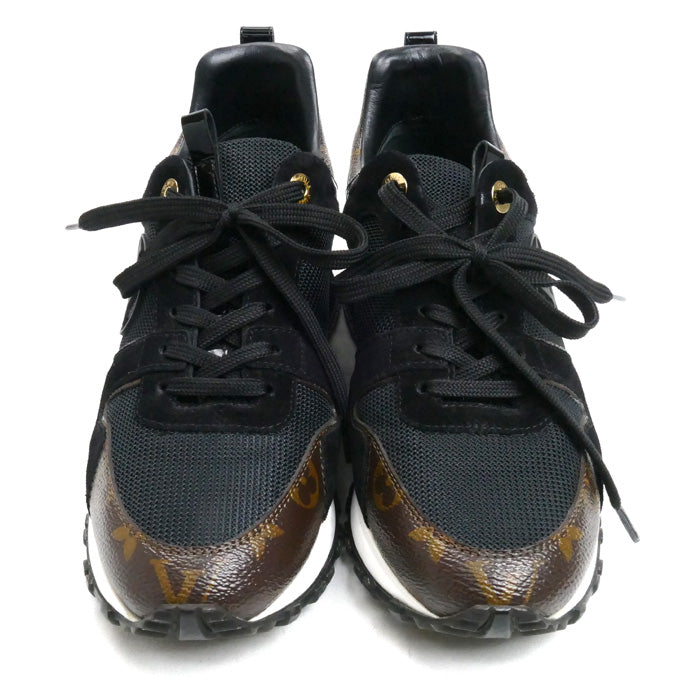 LOUIS VUITTON ルイ・ヴィトン ランアウェイライン スニーカー ブラック GO0280 
37 1/2 レディース【中古】【美品】
