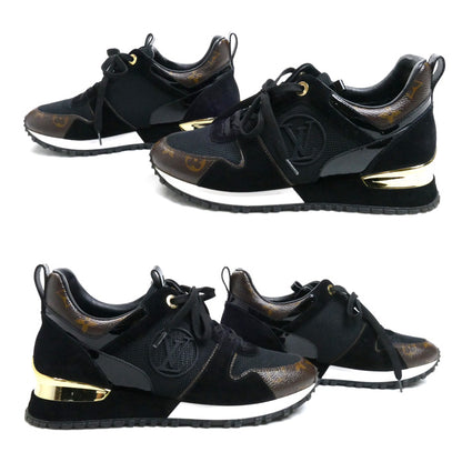 LOUIS VUITTON ルイ・ヴィトン ランアウェイライン スニーカー ブラック GO0280 
37 1/2 レディース【中古】【美品】