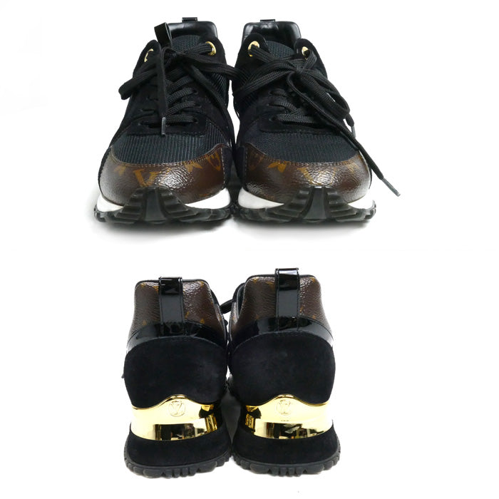 LOUIS VUITTON ルイ・ヴィトン ランアウェイライン スニーカー ブラック GO0280 
37 1/2 レディース【中古】【美品】