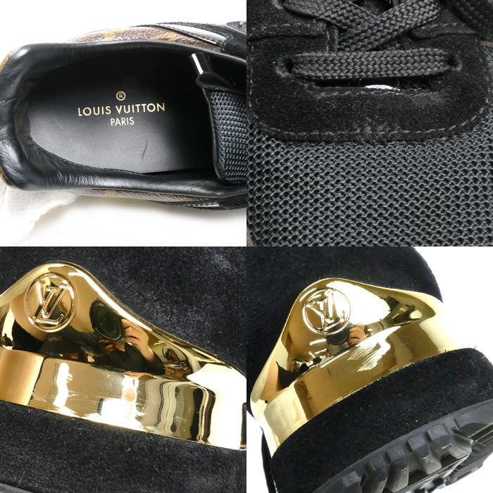 LOUIS VUITTON ルイ・ヴィトン ランアウェイライン スニーカー ブラック GO0280 
37 1/2 レディース【中古】【美品】