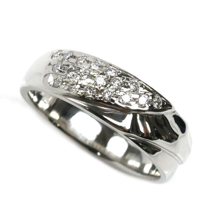 NIWAKA Pt950プラチナ リング・指輪 ダイヤモンド0.18ct 11号 7.2g レディース【中古】【美品】