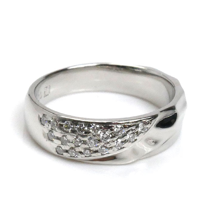 NIWAKA Pt950プラチナ リング・指輪 ダイヤモンド0.18ct 11号 7.2g レディース【中古】【美品】