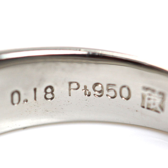 NIWAKA Pt950プラチナ リング・指輪 ダイヤモンド0.18ct 11号 7.2g レディース【中古】【美品】