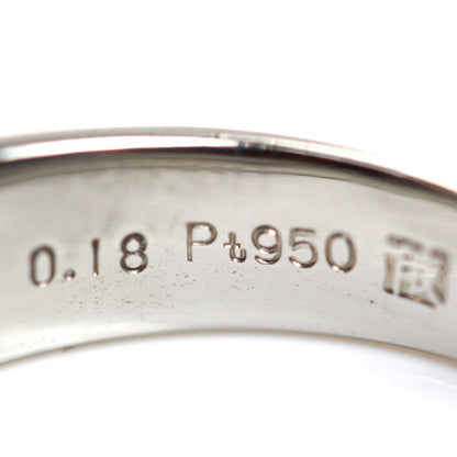 NIWAKA Pt950プラチナ リング・指輪 ダイヤモンド0.18ct 11号 7.2g レディース【中古】【美品】