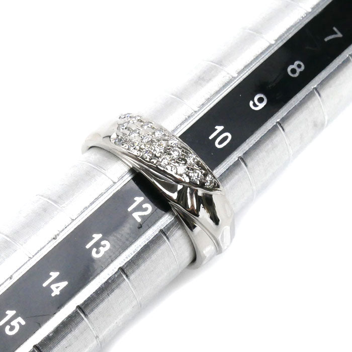 NIWAKA Pt950プラチナ リング・指輪 ダイヤモンド0.18ct 11号 7.2g レディース【中古】【美品】