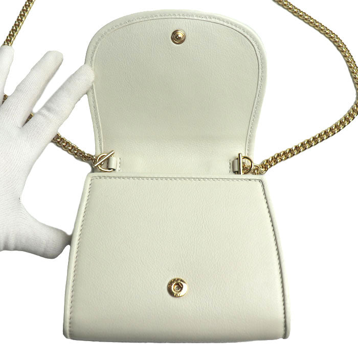 GUCCI グッチ インターロッキングG ブロンディ ミディアム チェーンウォレット ショルダーバッグ ホワイト 725219 レディース【未使用】【買取品】