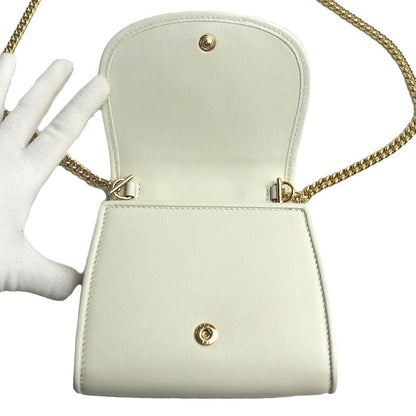 GUCCI グッチ インターロッキングG ブロンディ ミディアム チェーンウォレット ショルダーバッグ ホワイト 725219 レディース【未使用】【買取品】
