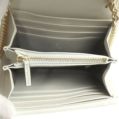 GUCCI グッチ インターロッキングG ブロンディ ミディアム チェーンウォレット ショルダーバッグ ホワイト 725219 レディース【未使用】【買取品】