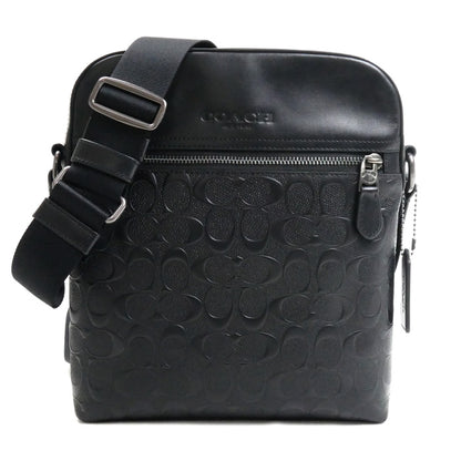 COACH コーチ ヒューストン フライト シグネチャー ショルダーバッグ ブラック 4009QBBK メンズ【中古】