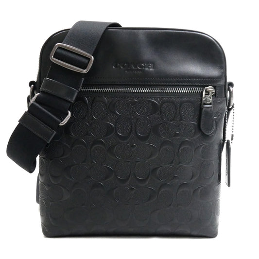 COACH コーチ ヒューストン フライト シグネチャー ショルダーバッグ ブラック 4009QBBK メンズ【中古】