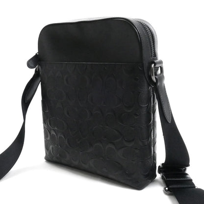 COACH コーチ ヒューストン フライト シグネチャー ショルダーバッグ ブラック 4009QBBK メンズ【中古】