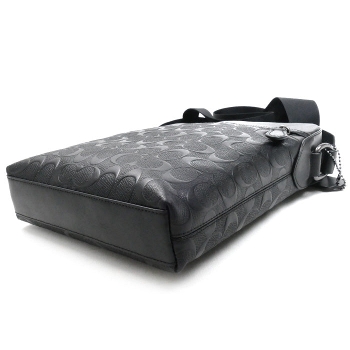 COACH コーチ ヒューストン フライト シグネチャー ショルダーバッグ ブラック 4009QBBK メンズ【中古】