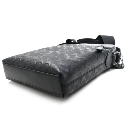 COACH コーチ ヒューストン フライト シグネチャー ショルダーバッグ ブラック 4009QBBK メンズ【中古】