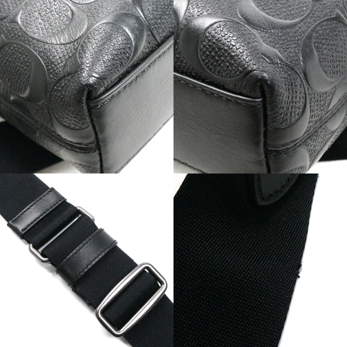 COACH コーチ ヒューストン フライト シグネチャー ショルダーバッグ ブラック 4009QBBK メンズ【中古】