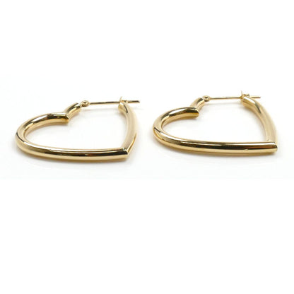 K18YG イエローゴールド オープンハート ピアス 3.7g レディース【中古】