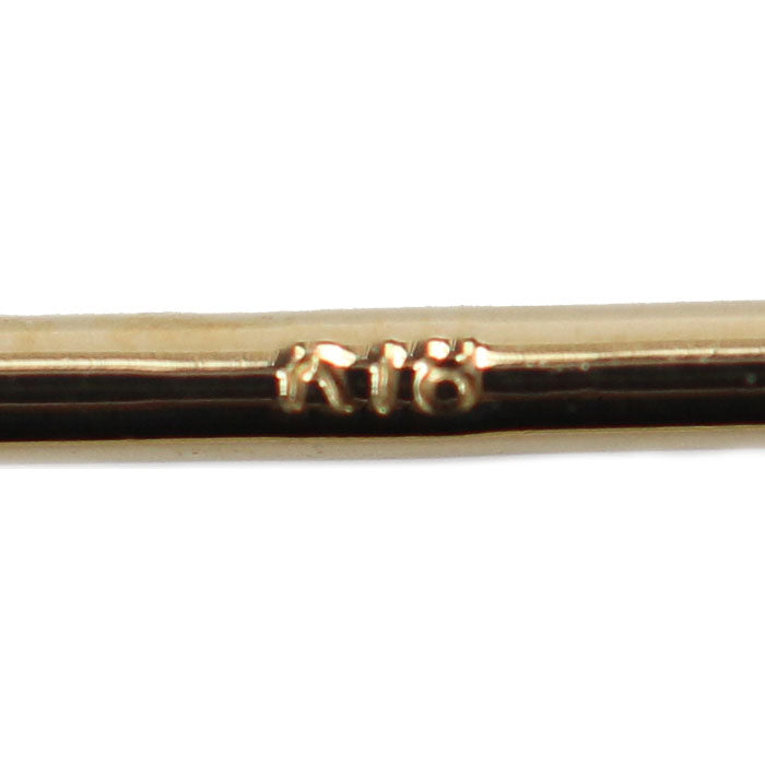 K18YG イエローゴールド オープンハート ピアス 3.7g レディース【中古】