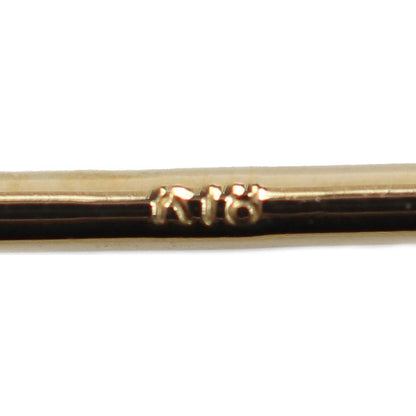 K18YG イエローゴールド オープンハート ピアス 3.7g レディース【中古】
