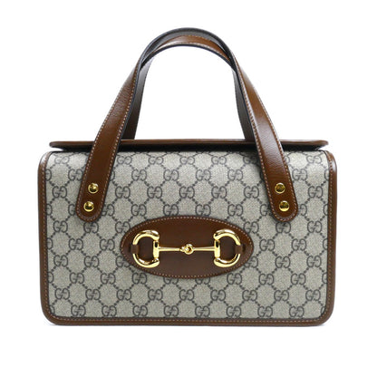GUCCI グッチ ホースビット 1955 スモール トップハンドル ハンドバッグ ブラウン 627323 レディース【中古】【美品】