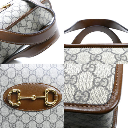 GUCCI グッチ ホースビット 1955 スモール トップハンドル ハンドバッグ ブラウン 627323 レディース【中古】【美品】