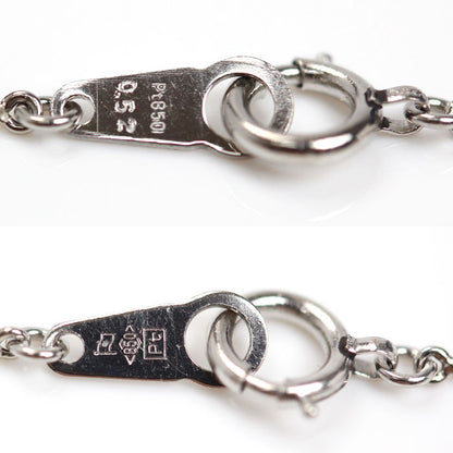 Pt850プラチナ クロス ネックレス ダイヤモンド0.52ct 3.4g 40cm レディース【中古】