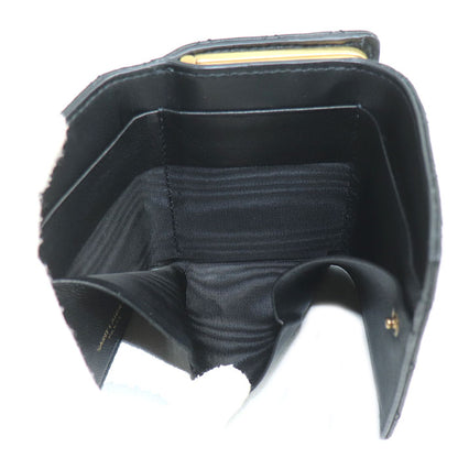 SAINT LAURENT サンローラン ギャビー コンパクトウォレット 三つ折り財布 ブラック 734494 レディース【中古】