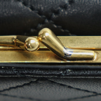 SAINT LAURENT サンローラン ギャビー コンパクトウォレット 三つ折り財布 ブラック 734494 レディース【中古】