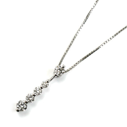 セイコージュエリー Pt900/850 ネックレス ダイヤモンド0.40ct 3.9g ~45cm フリーチェーン レディース【中古】