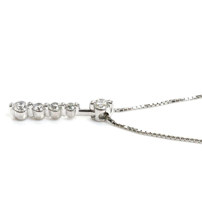 セイコージュエリー Pt900/850 ネックレス ダイヤモンド0.40ct 3.9g ~45cm フリーチェーン レディース【中古】