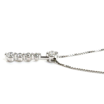 セイコージュエリー Pt900/850 ネックレス ダイヤモンド0.40ct 3.9g ~45cm フリーチェーン レディース【中古】