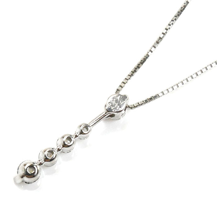 セイコージュエリー Pt900/850 ネックレス ダイヤモンド0.40ct 3.9g ~45cm フリーチェーン レディース【中古】