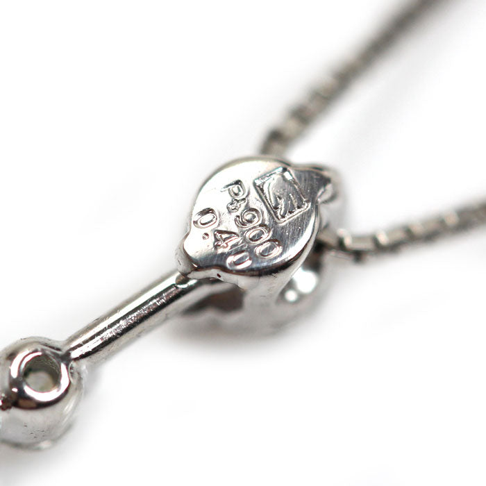 セイコージュエリー Pt900/850 ネックレス ダイヤモンド0.40ct 3.9g ~45cm フリーチェーン レディース【中古】