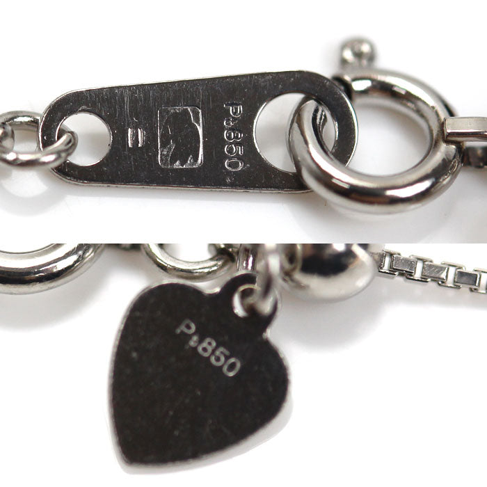 セイコージュエリー Pt900/850 ネックレス ダイヤモンド0.40ct 3.9g ~45cm フリーチェーン レディース【中古】