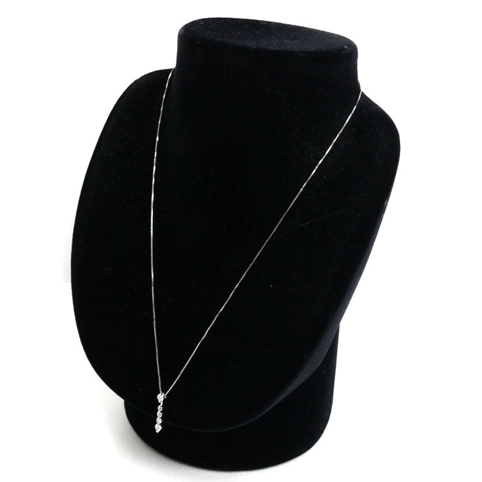 セイコージュエリー Pt900/850 ネックレス ダイヤモンド0.40ct 3.9g ~45cm フリーチェーン レディース【中古】