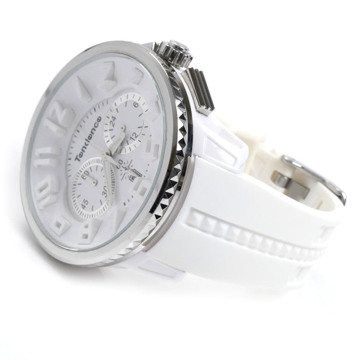 Tendence テンデンス ガリバー ラウンド クロノグラフ  腕時計 電池式 ホワイト TG036013 メンズ【中古】