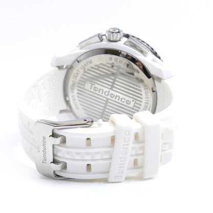 Tendence テンデンス ガリバー ラウンド クロノグラフ  腕時計 電池式 ホワイト TG036013 メンズ【中古】