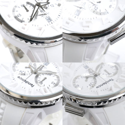 Tendence テンデンス ガリバー ラウンド クロノグラフ  腕時計 電池式 ホワイト TG036013 メンズ【中古】