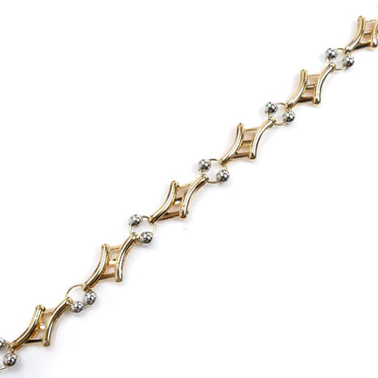 K18YG/Pt850 デザイン ブレスレット 5.1g 18.5cm レディース【中古】