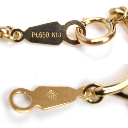 K18YG/Pt850 デザイン ブレスレット 5.1g 18.5cm レディース【中古】