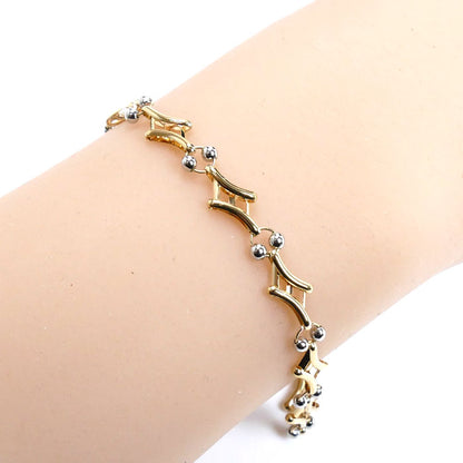 K18YG/Pt850 デザイン ブレスレット 5.1g 18.5cm レディース【中古】