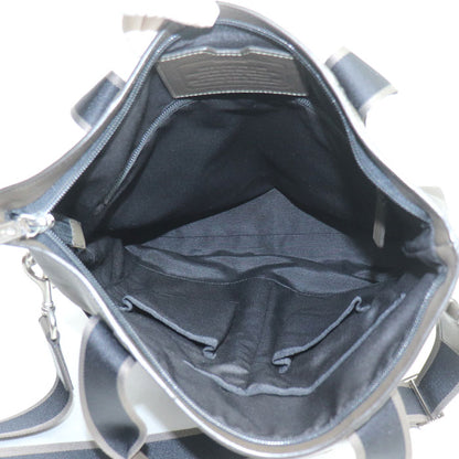 COACH コーチ ヘリテージ ウェブレザーフォルドオーバー 2Wayトート  2Wayショルダーバッグ ブラウン系 F70558 メンズ【中古】