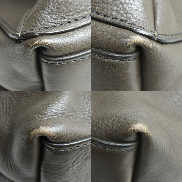 COACH コーチ ヘリテージ ウェブレザーフォルドオーバー 2Wayトート  2Wayショルダーバッグ ブラウン系 F70558 メンズ【中古】