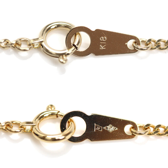 K18YG イエローゴールド ネックレス 喜平2面カット 5.0g 50cm レディース【中古】